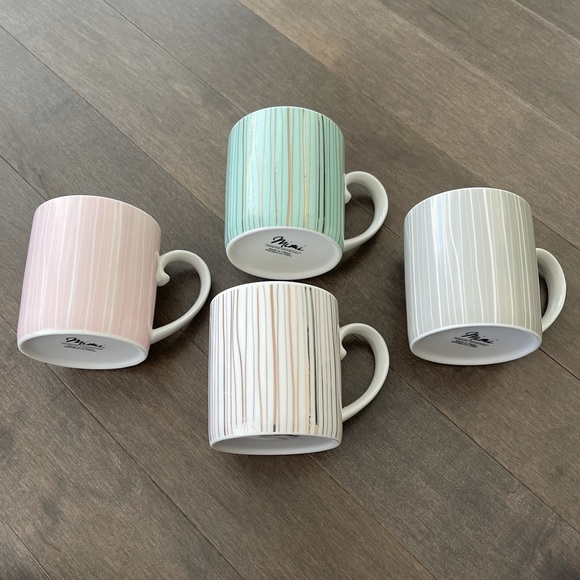 MIMI COLLECTION Pastel Colour Mug Set of 4, Coffee Tea Dinnerware Mug - Picture 4 of 8